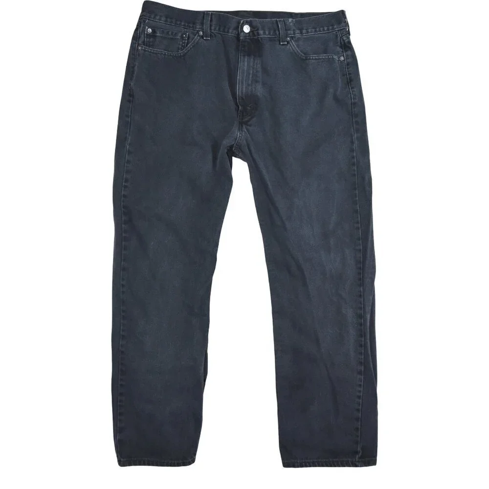 Levi's Men's 505 Size 40x32 Faded Washed Out Black Denim Jeans Grunge Rugged
